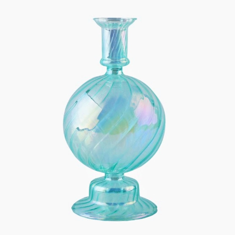 Holographic Glass Candle Holders