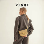 Leather Shoulder Crossbody Saddle Bag