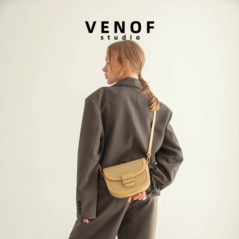 Leather Shoulder Crossbody Saddle Bag