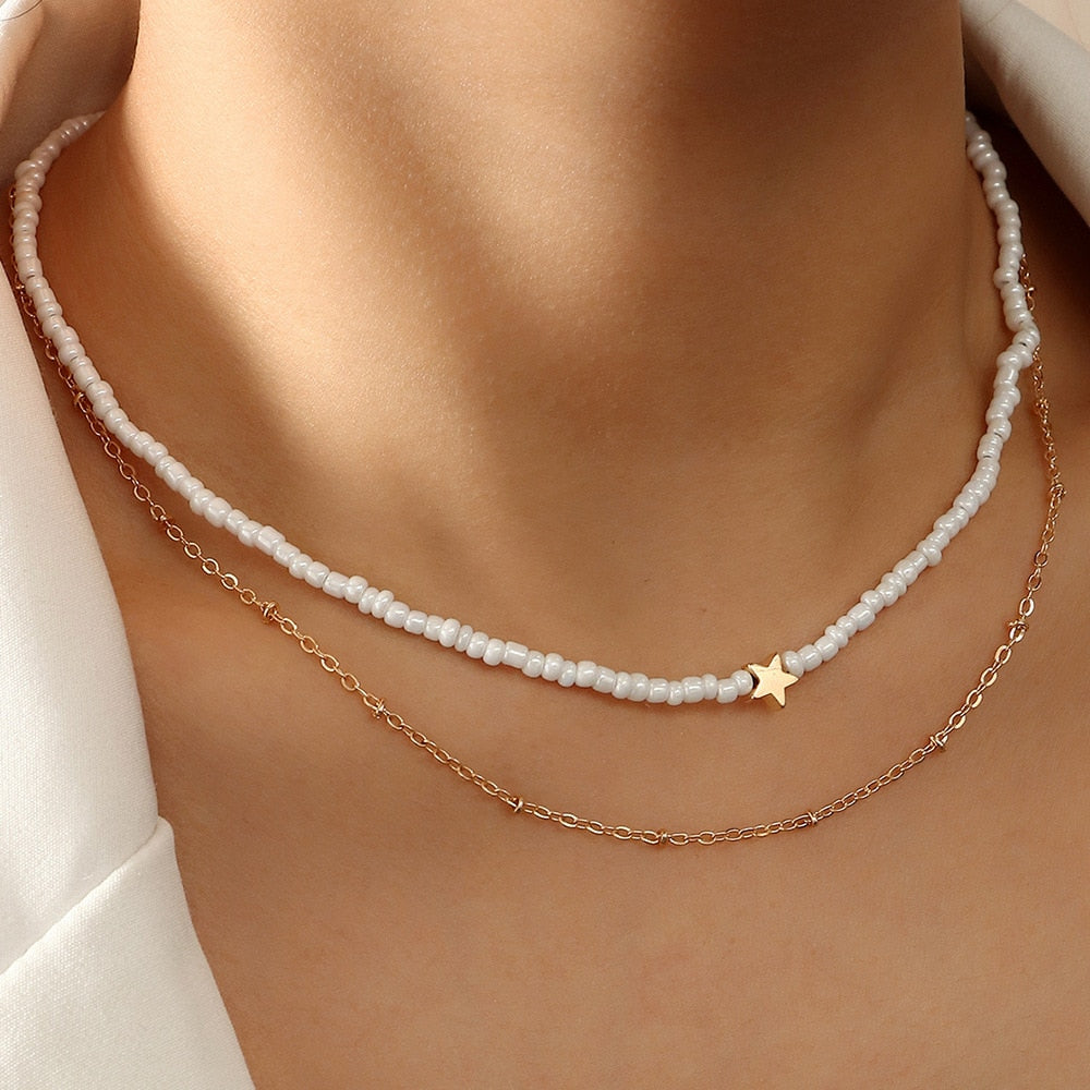 Pearl Beads Choker Necklace