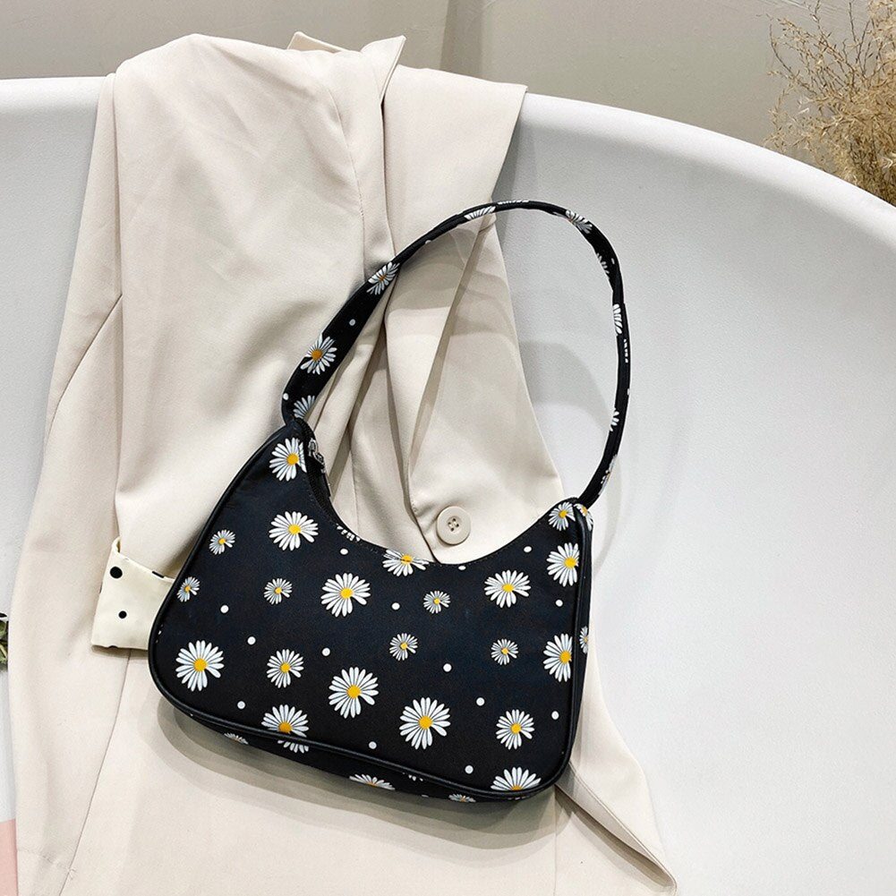 Nylon Solid Color Shoulder Bag