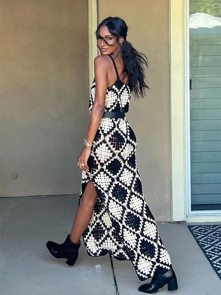Knitted Crochet Maxi Dress