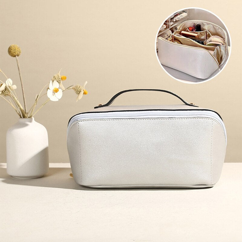 Makeup Bag Leather Cosmetic Bag