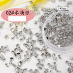50Pcs Gold /Silver Sparkle Mini Flatback Diamonds