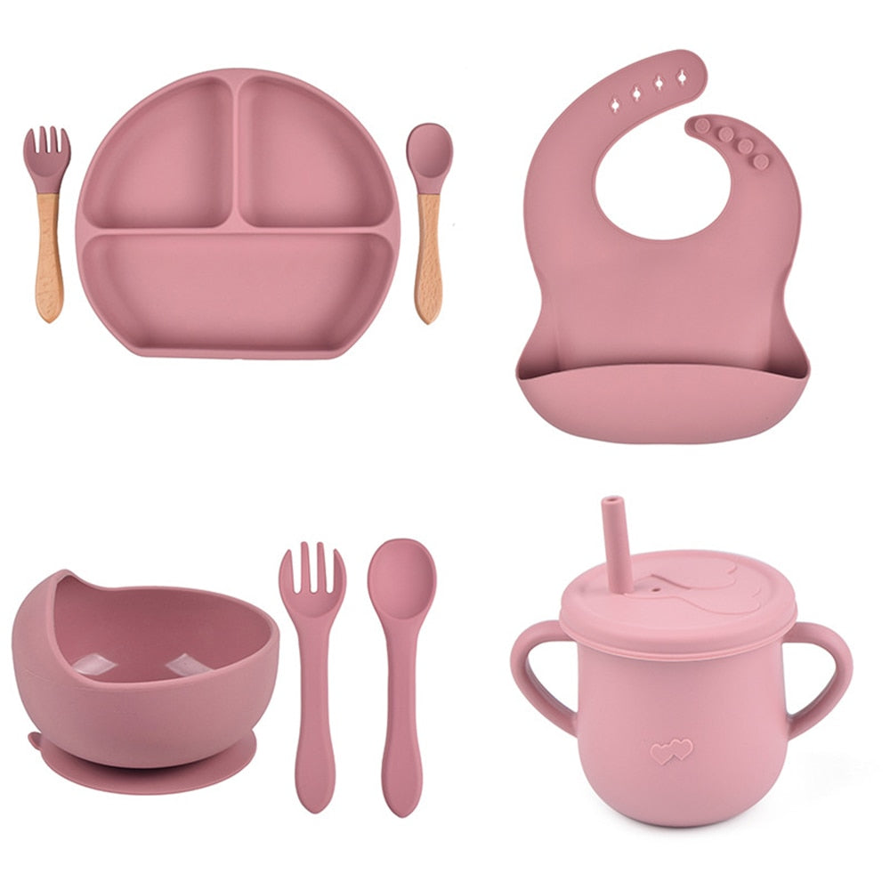 Baby Soft Silicone Sucker Bowl Sets