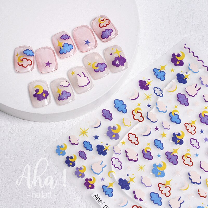 1 sheet Smile Nail Art 3D Stickers
