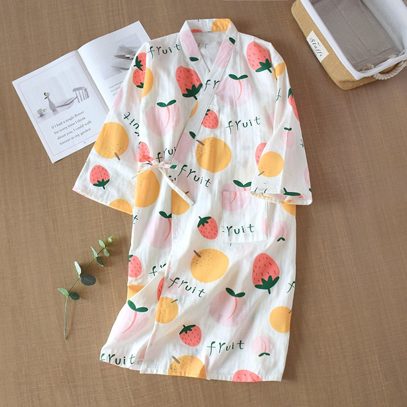 Japanese-style Kimono Pajamas