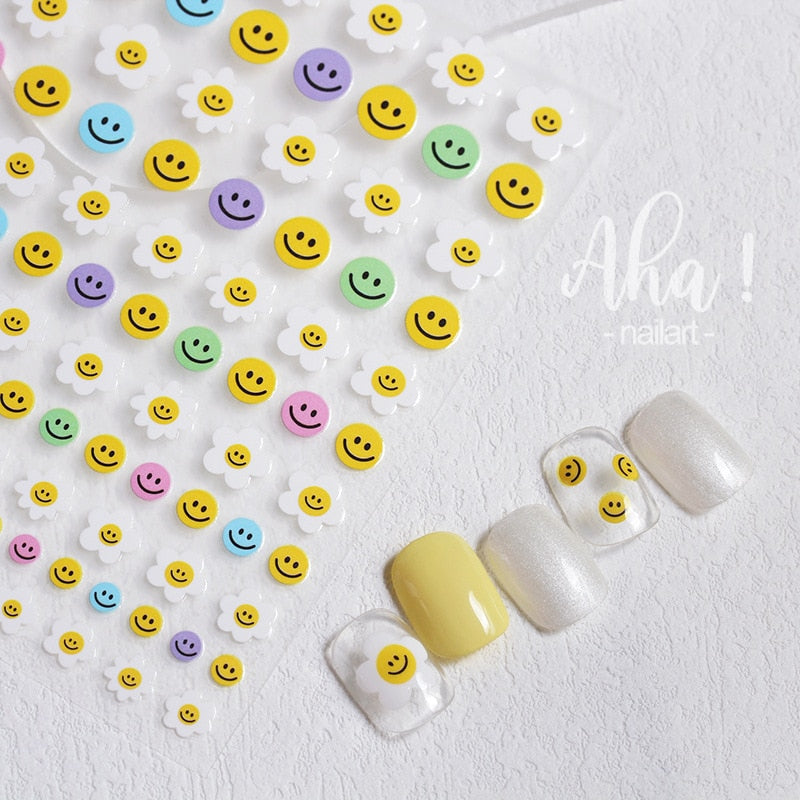 1 sheet Smile Nail Art 3D Stickers