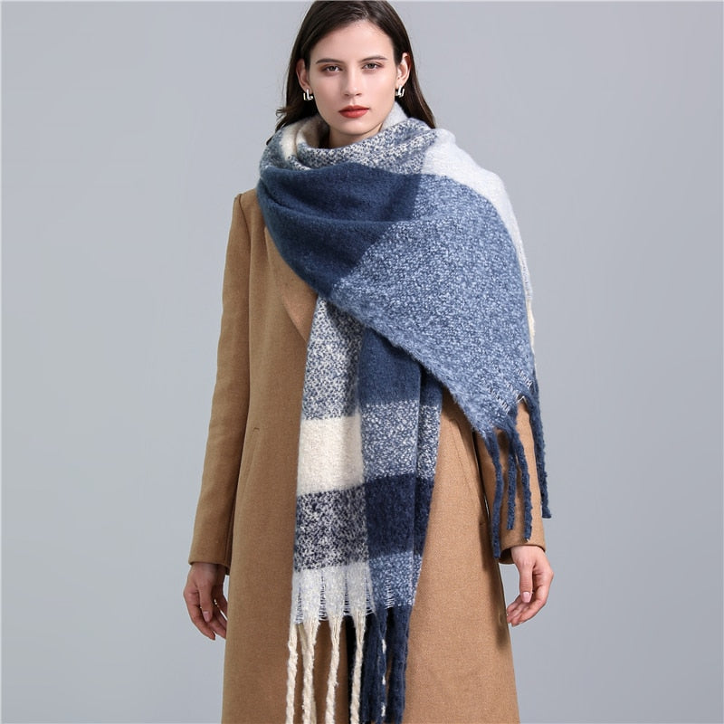 Oversize Plaid Scarf