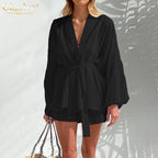 Long Sleeve Robes Top Two Piece Sets