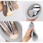 Silicone Makeup Brush Cleaner Bowl Foldable