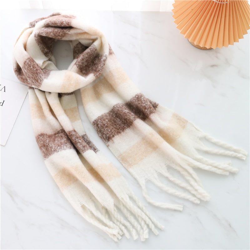 Oversize Plaid Scarf