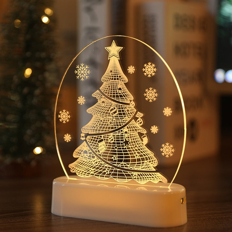 Christmas 3D Acrylic Night Light