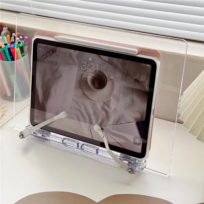 Ins Clear Acrylic Tablet Desktop Stand Holder Macbook Air Ipad Pro 12.9