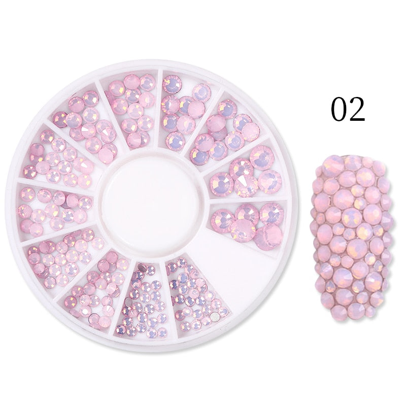 Mixed Nail Rhinestone Nail Art