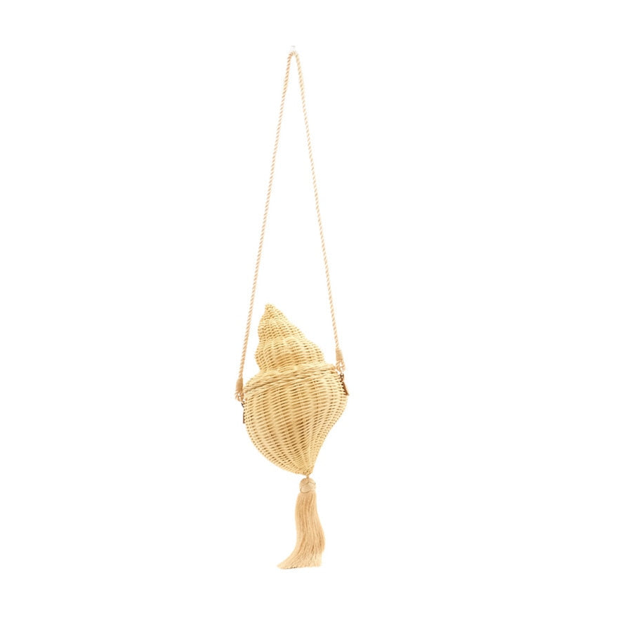 Shell Rattan Crossbody Bags