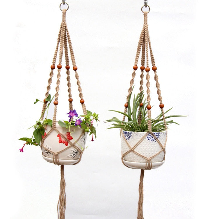 Hemp Rope Hanging Flower Pot