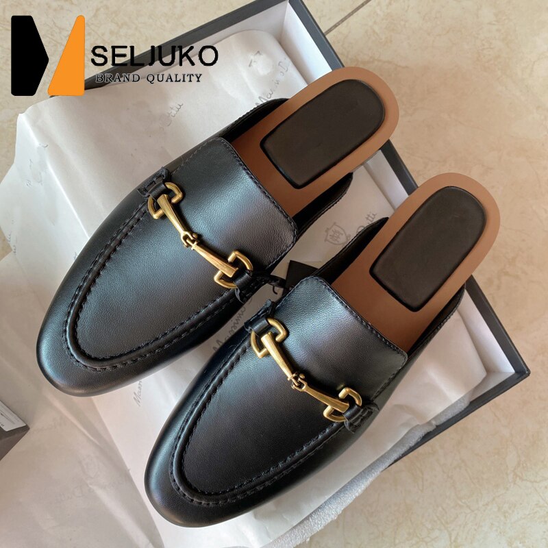 Leather Mules Shoes