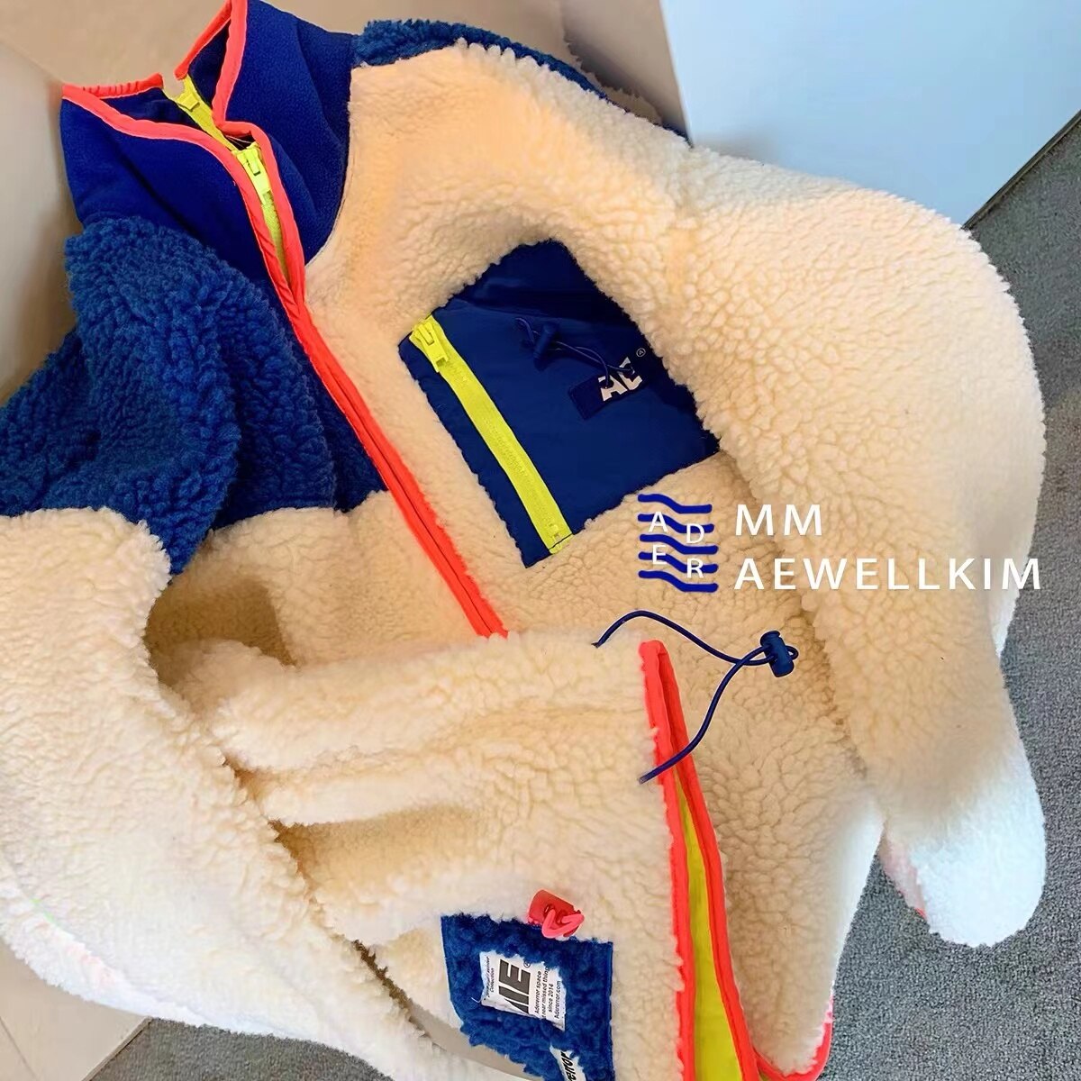 Lamb Fleece Coat Neon Colors