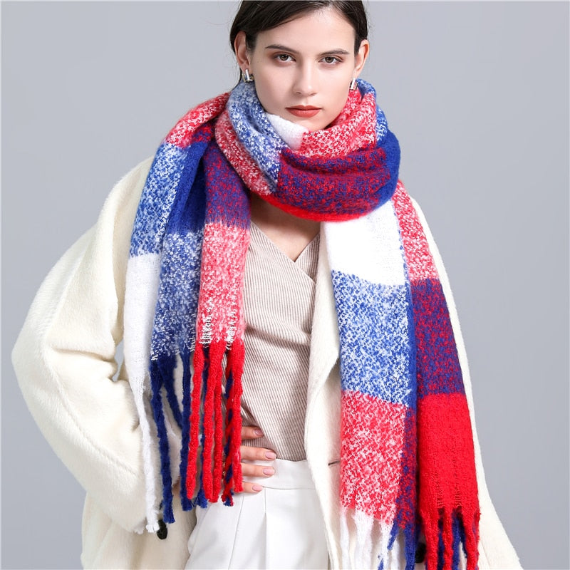 Oversize Plaid Scarf