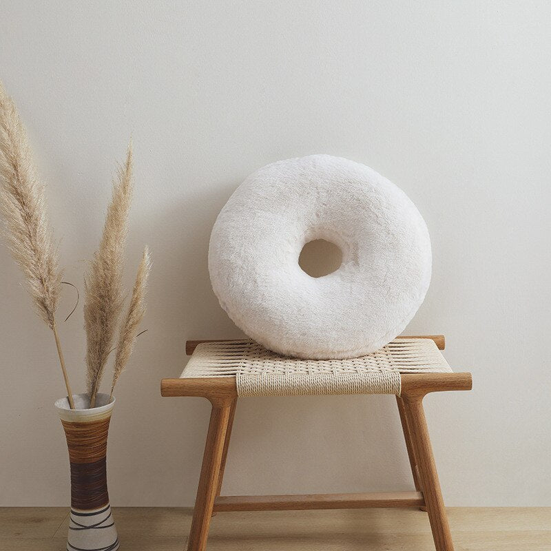 Shape Letter White Plush Pillow