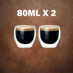 Double Wall Glass Cup Transparent Heat Resistant
