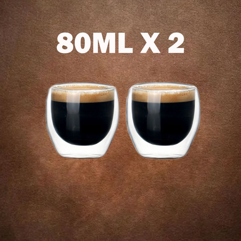 Double Wall Glass Cup Transparent Heat Resistant