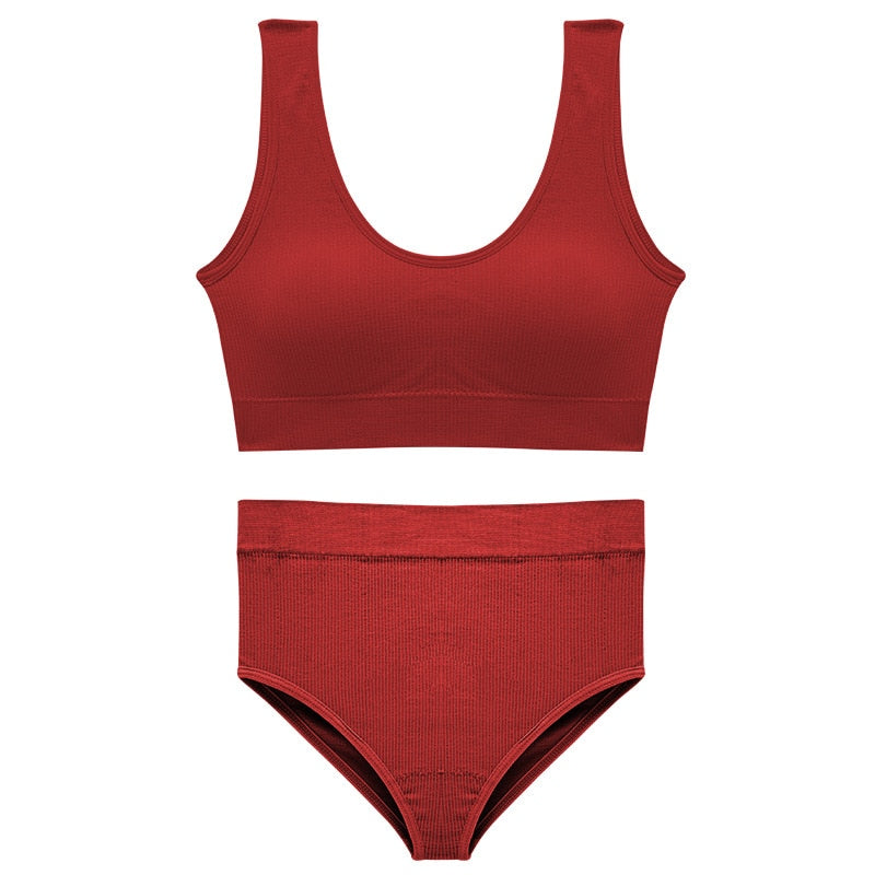French Backless Push Up Underwear Set