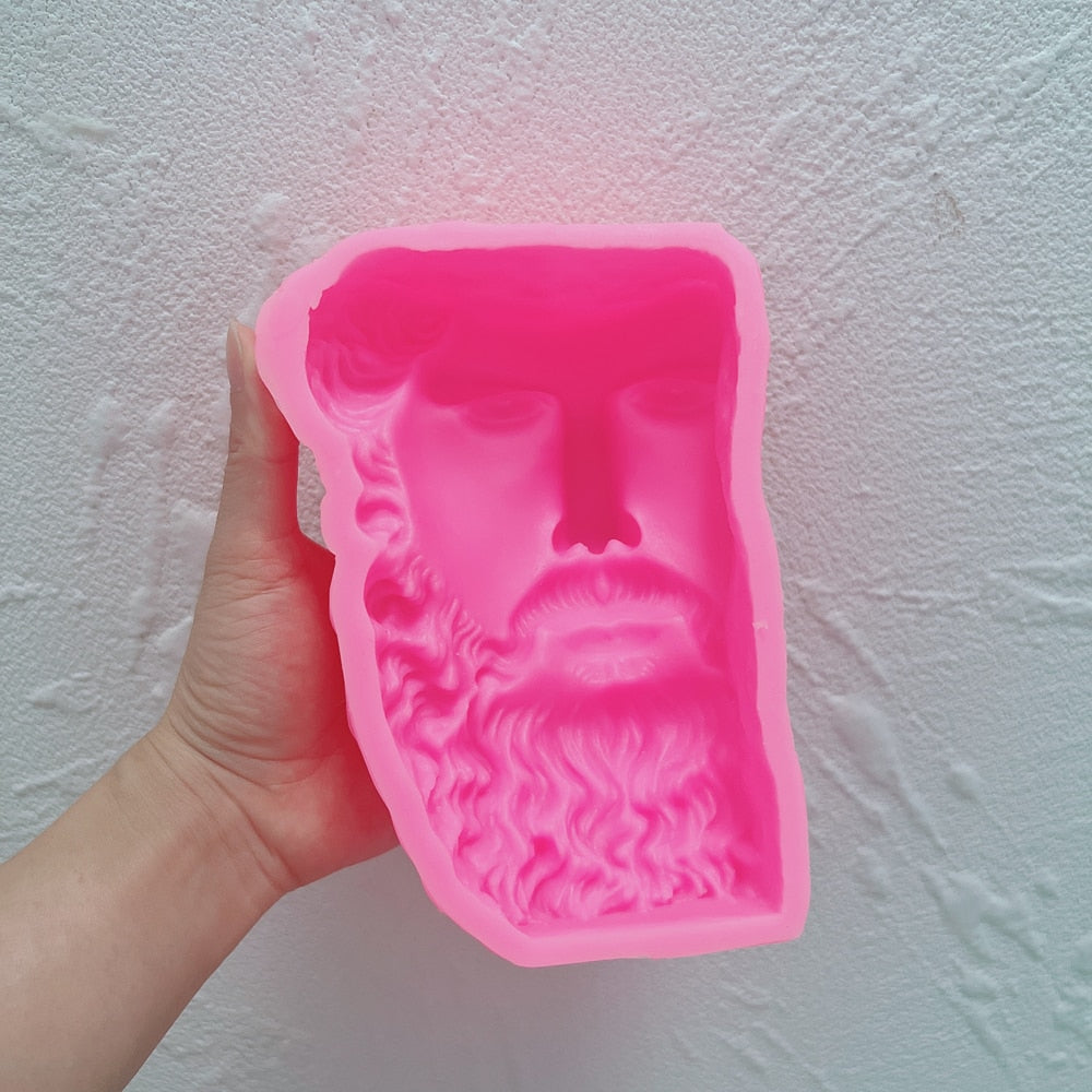 Greek Half Head Candle Mold