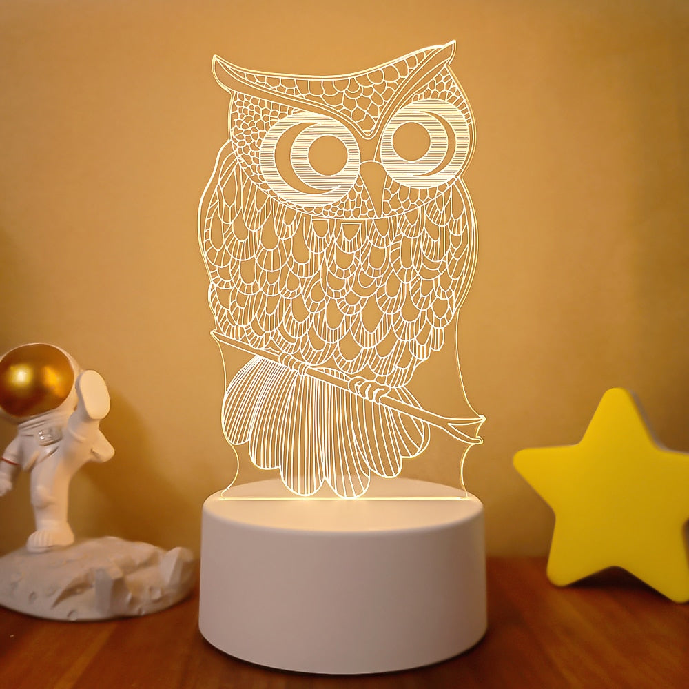 3D Acrylic USB Led Night Lamp