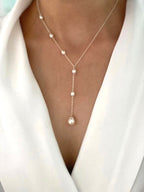 Gold/Silver Natural Freshwater Pearl Necklace