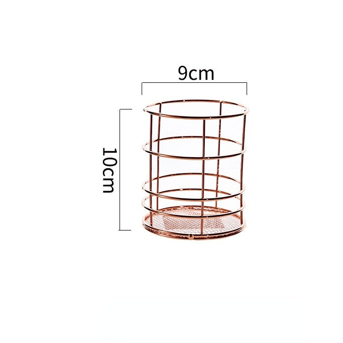 Nordic Gold Metal Iron Makeup Storage