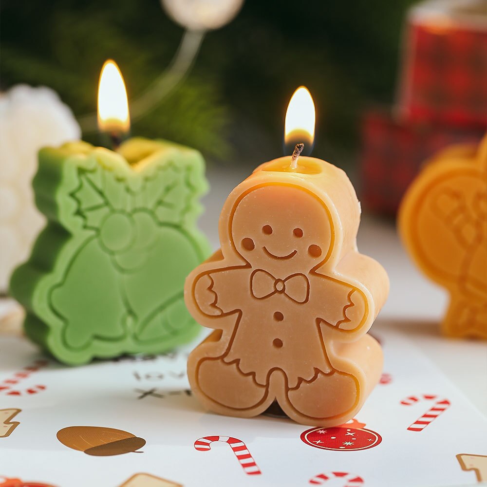 4PCS Christmas Gift Candles Set Decor