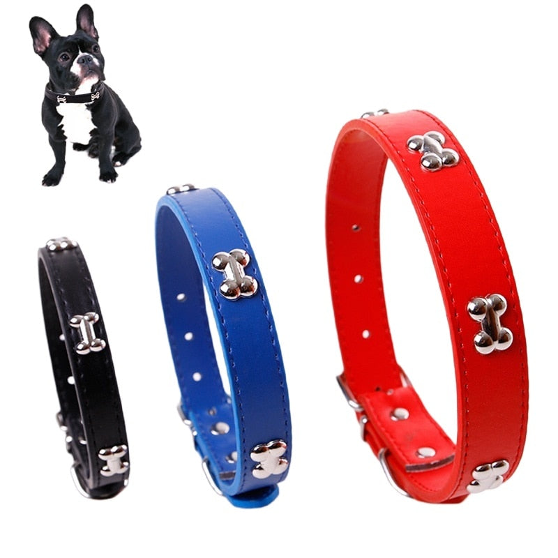 Bone Leather Pet Collar