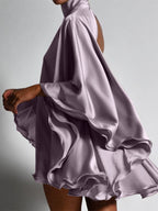 Satin Backless Dress