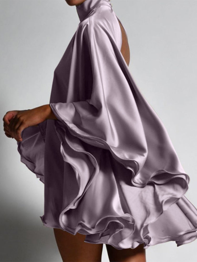 Satin Backless Dress