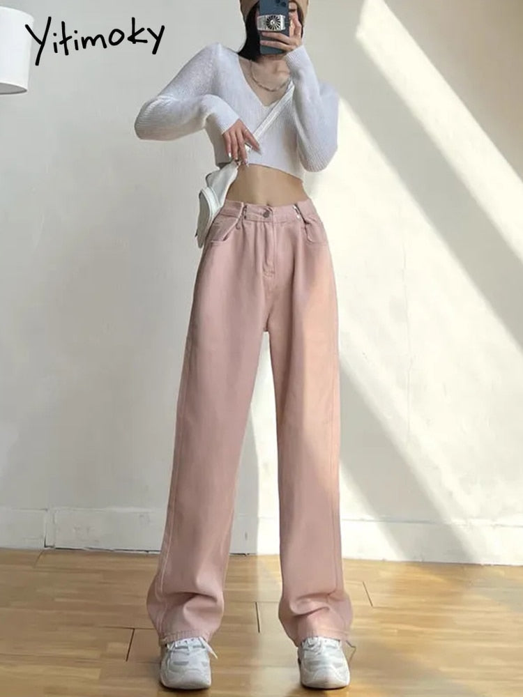 Pink High Waist Denim