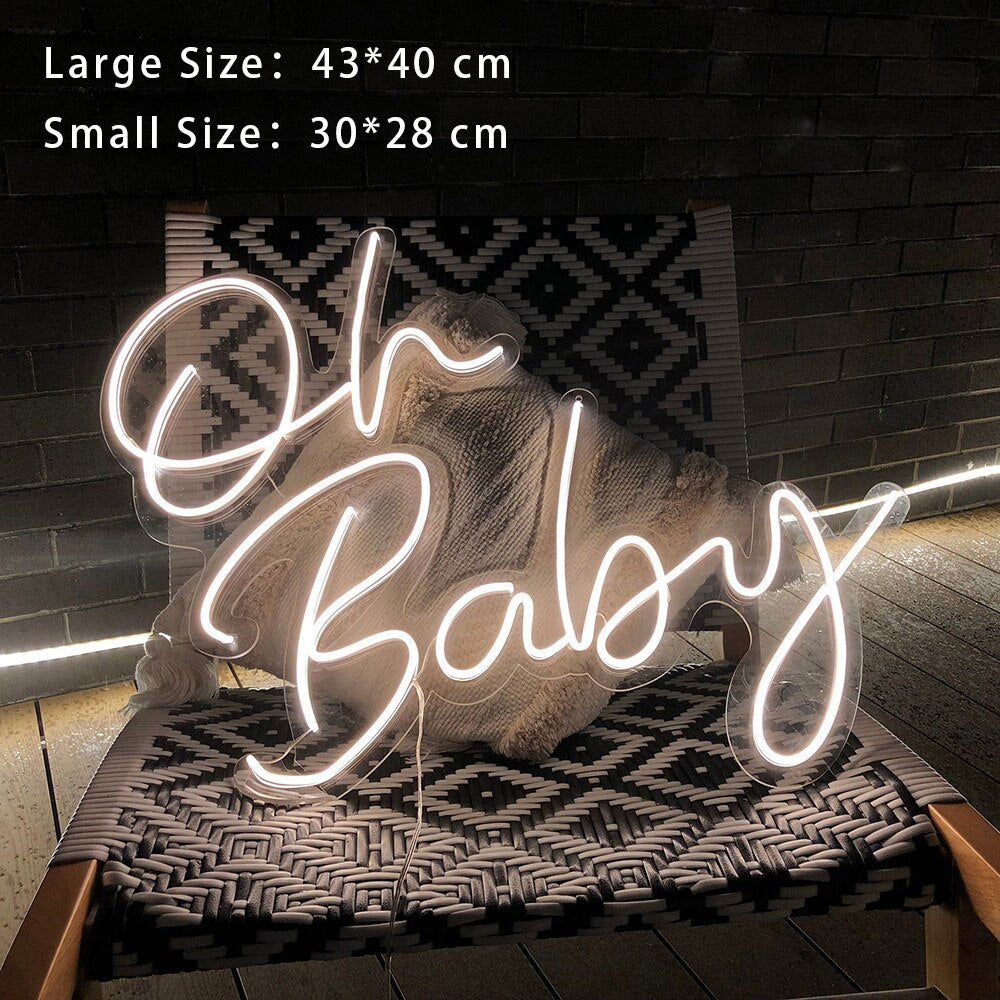 Oh Baby LED Neon Light Signs