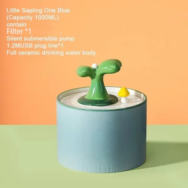 1L 1.5L Automatic Plant  Ceramic Cat Water Fountain