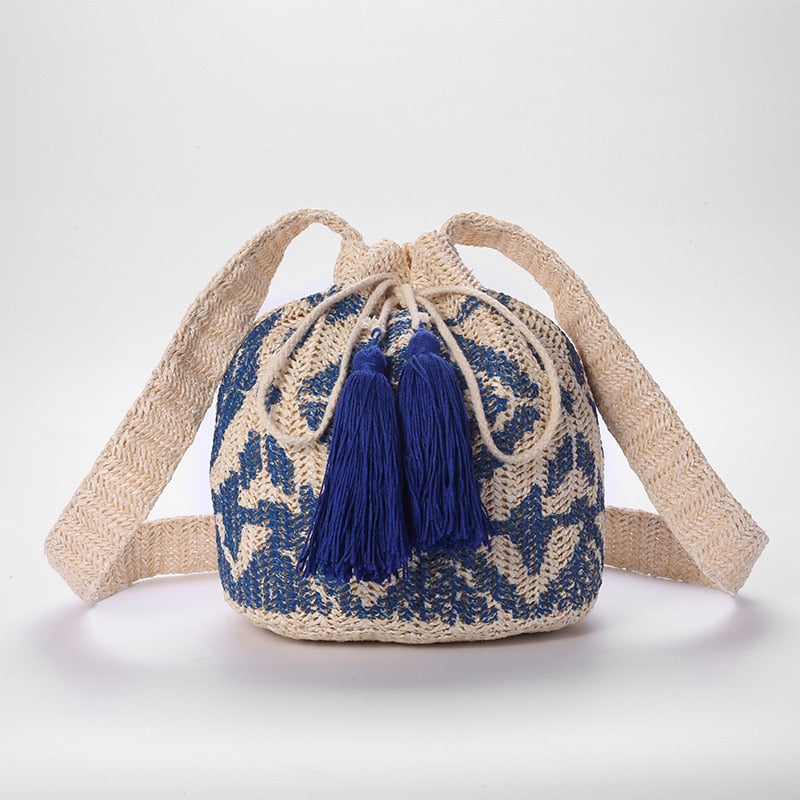 Blue Wayuu Handmade Bag