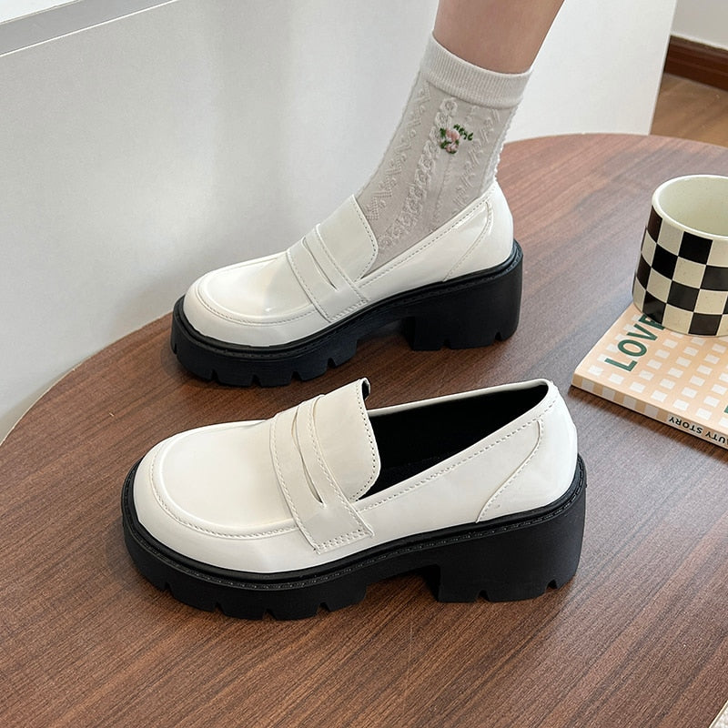 Oxford Platform Leather Shoes