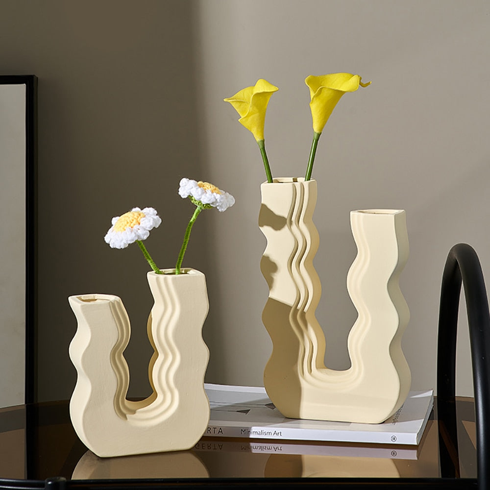 Ceramic Geometric Art Vases