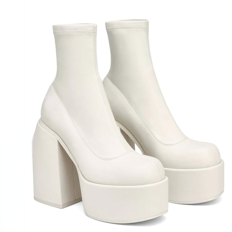 Ankle Boots Platform High Heel Boots