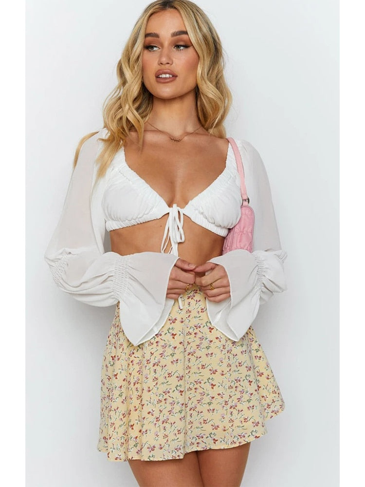 Floral Print Mini Skirt