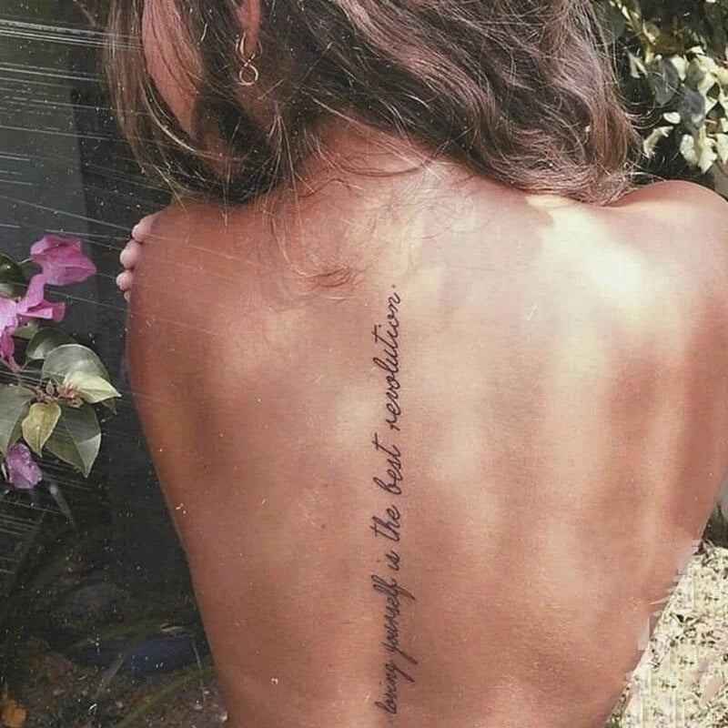 Rune Tattoo Back Spine Sticker