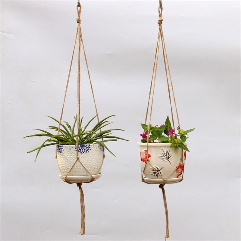 Hemp Rope Hanging Flower Pot