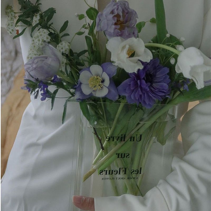 Book Transparent Acrylic Vase