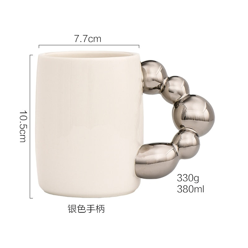 Silver Ceramic Mug