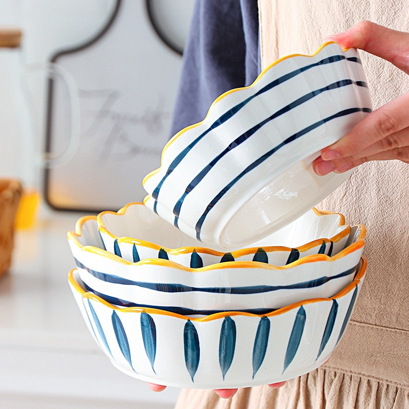 Ceramic Bowl Flower Set