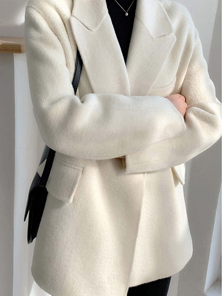 White Woolen Coat